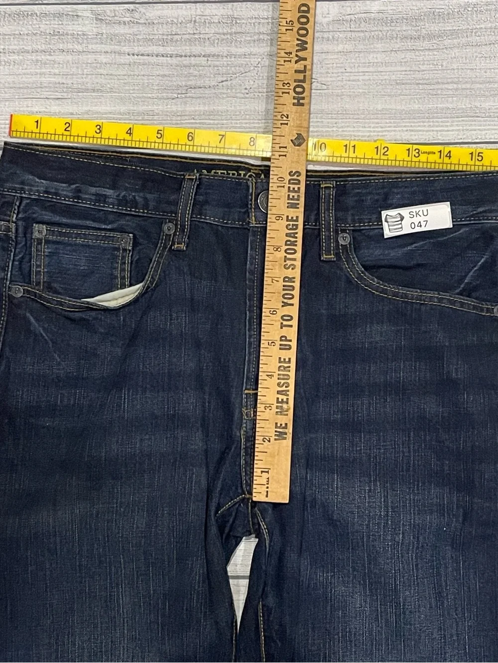 American Eagle Original Straight Jeans 31x30 Dark Wash Y2K Denim Skater